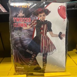 SPIRIT Twisted Clown Halloween Costume Girls Kids Brand New Retail $44